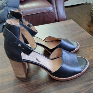 Madewell Black Chunky Heel Sandals Women's Size 9 Event Formal Neutral Minimal